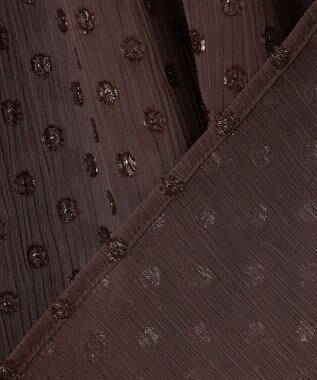 uncrave シアードットジャガード ブラウス ブラウン