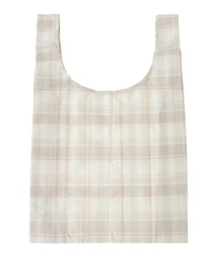 Maison de FLEUR チェックプリントエコバッグ Beige