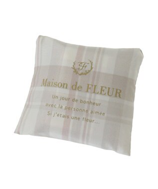 Maison de FLEUR チェックプリントエコバッグ Beige