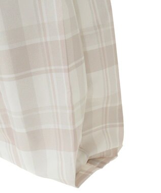 Maison de FLEUR チェックプリントエコバッグ Beige