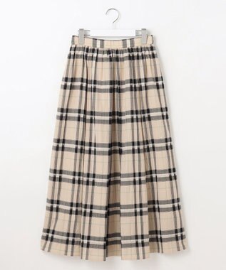 自由区 L 【カタログ掲載・洗える】シアーブライトチェック スカート ベージュ