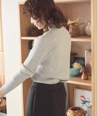 AMERICAN HOLIC ラメ入りリブニットプルオーバー Light Gray Mixture