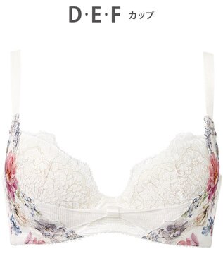 WACOAL ブラジャー 【リボンブラ 脇すっきり】 脇高設計 着やせシルエット 動いても谷間キープ Gカップまで対応 大きいサイズ レディース BXB443 /ワコール