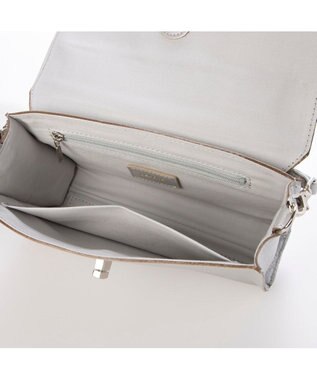 UNBILLION ペルケ perche / 姫路レザーひねりかぶせ2wayショルダーバッグ シルバー