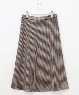 J.PRESS LADIES S T/W 千鳥 ツイード フレアー スカート ブラウン系3