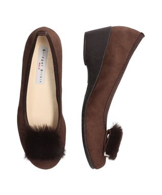 Bridget Birkin 【Bridget Birkin walk】ファービジューウォーキングパンプス ブラウンスウェード