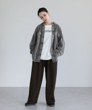 Green Parks ・ＥＬＥＮＣＡＲＥ　ＤＵＥ　ケミカルコーデュロイシャツ Gray