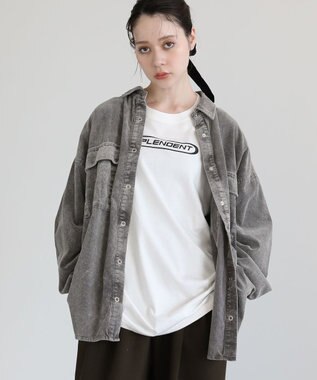 Green Parks ・ＥＬＥＮＣＡＲＥ　ＤＵＥ　ケミカルコーデュロイシャツ Gray