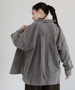 Green Parks ・ＥＬＥＮＣＡＲＥ　ＤＵＥ　ケミカルコーデュロイシャツ Gray