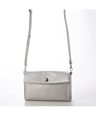 UNBILLION ペルケ perche / 姫路レザーひねりかぶせ2wayショルダーバッグ シルバー