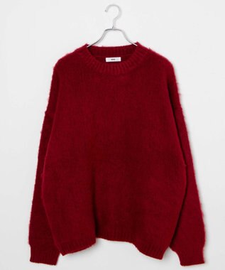 WEGO モヘアライクBIGプルオーバー レッド