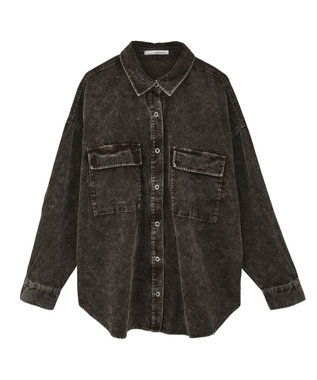 Green Parks ・ＥＬＥＮＣＡＲＥ　ＤＵＥ　ケミカルコーデュロイシャツ Brown