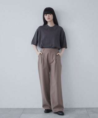 WEGO 【ユニセックス着用ITEM】スキッパーニットポロ ダークグレー