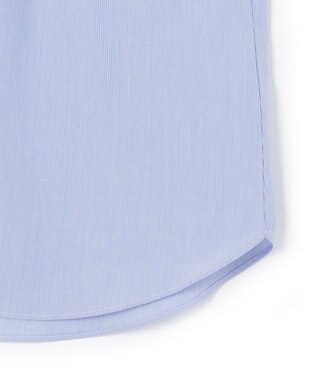 23区 L 【洗える】コットンポプリン スタンドカラー ブラウス ブルーストライプ