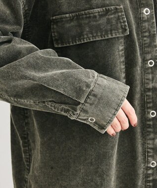 Green Parks ・ＥＬＥＮＣＡＲＥ　ＤＵＥ　ケミカルコーデュロイシャツ Green