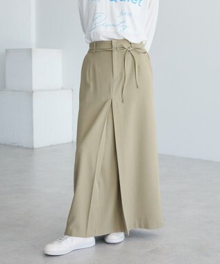 CRAFT STANDARD BOUTIQUE フロントタックロングスカート Light Khaki