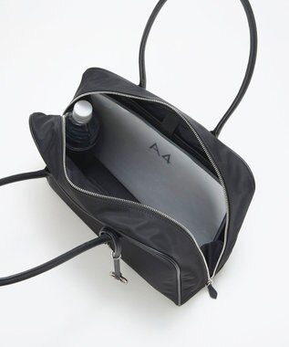 TOPKAPI 【Breath TOPKAPI】PRIM プリム ナイロン ラウンドスクエア ボストン トートバッグ チャーム付き　A4 / 軽量 ブラック
