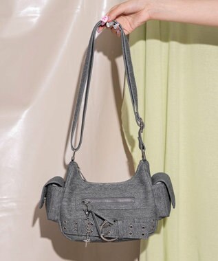 WEGO キラキラチャーム付きベルトショルダー ブラックその他