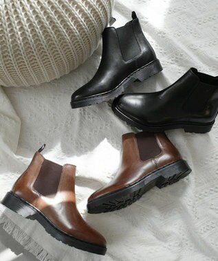 Pointer 本革防滑サイドゴアブーツ ダークブラウン