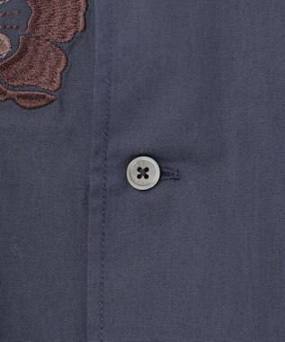 JOSEPH HOMME 新柄【洗える】メキシカンエンブロイダリー　オープンカラー半袖シャツ ネイビー系5