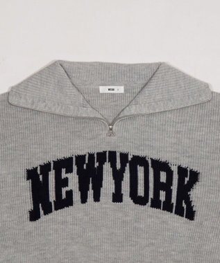 WEGO NEWYORKハーフジップニット 杢グレー