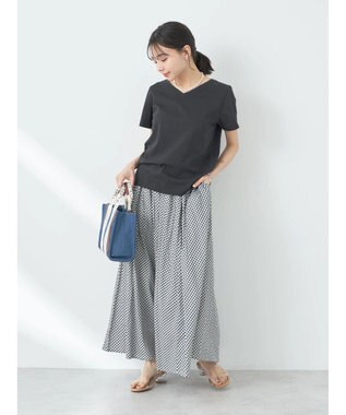 earth music&ecology コットンボイルボリュームスカート Gingham Check