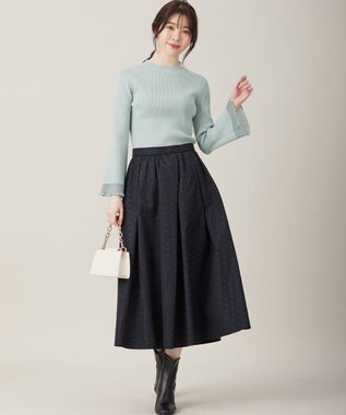 ANY SIS 【洗える】シアーディテール ニット ミント