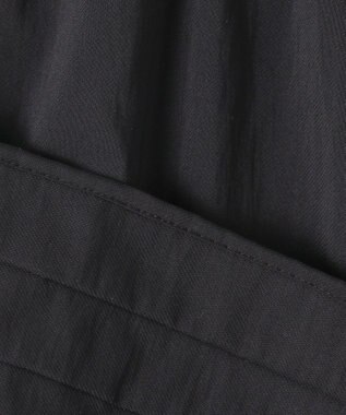 23区 S 【撥水加工/洗える】シアーナイロンツイル ギャザー ブラウス ブラック系