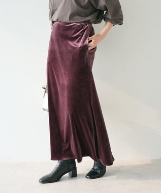 CRAFT STANDARD BOUTIQUE ベロアマーメイドスカート Bordeaux