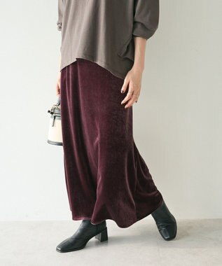 CRAFT STANDARD BOUTIQUE ベロアマーメイドスカート Bordeaux
