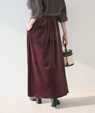 CRAFT STANDARD BOUTIQUE ベロアマーメイドスカート Bordeaux