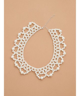 Green Parks ・ＨＡＬＦ　ＴＩＭＥ　パールカラーネックレスＣ White