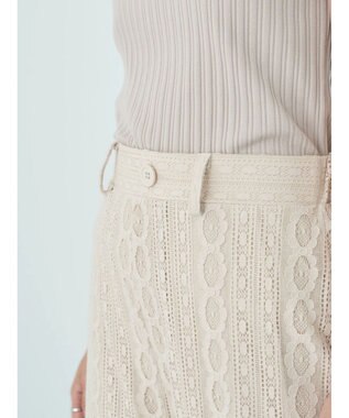 earth music&ecology フラワーレースパンツ Ivory