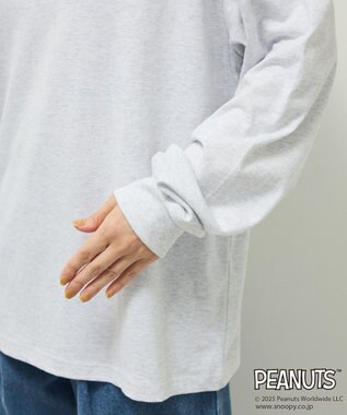 Green Parks ■PEANUTS クロスステッチロンTEE White Mixture