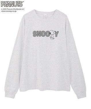 Green Parks ■PEANUTS クロスステッチロンTEE White Mixture