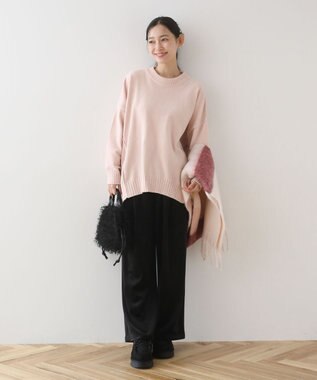 Green Parks リラックスモールニットチュニック Pink