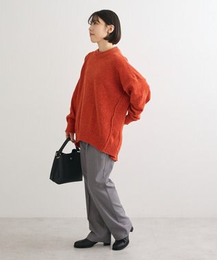 Green Parks リラックスモールニットチュニック Orange