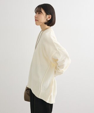 Green Parks リラックスモールニットチュニック Off White