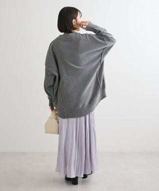 Green Parks リラックスモールニットチュニック Gray