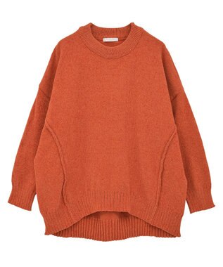 Green Parks リラックスモールニットチュニック Orange