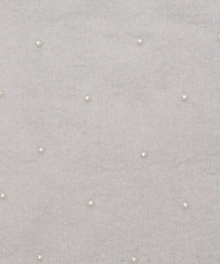 WEGO パール付きワイドフリンジストール ライトグレー