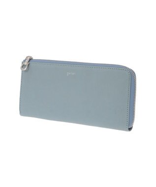 genten 【福財布】アルモニア L字ファスナー長財布 ベビーブルー