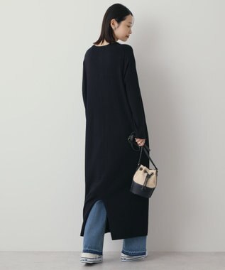 AMERICAN HOLIC バイパチリブヘンリーニットワンピース Black