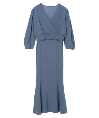 earth music&ecology ＳＥＴ２点カシュクールプルオーバー＋ワンピース Blue