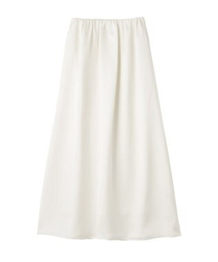 YECCA VECCA サテンフレアスカート Ivory