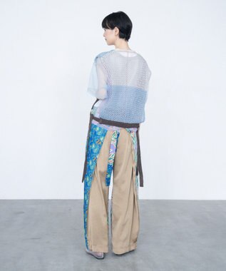 COQ STRATA 和紙ショート丈ベスト スカイブルー