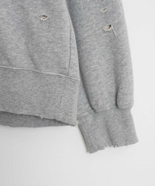 WEGO ダメージプルオーバースウェット 杢グレー