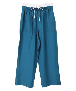 Green Parks 接触冷感ウエストレイヤードツイルパンツ Dark Navy