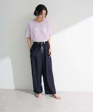 Green Parks 接触冷感ウエストレイヤードツイルパンツ Dark Navy