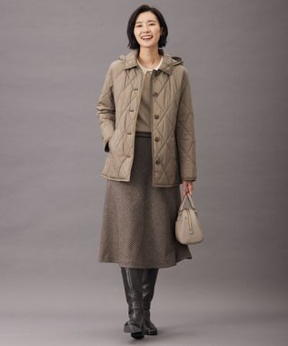 J.PRESS LADIES 【洗える】トリムツイン ニット ベージュ系